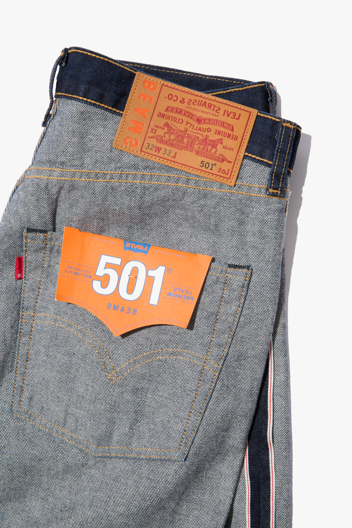 BEAMS LEVI'S INSIDE OUT SELVEDGE 501