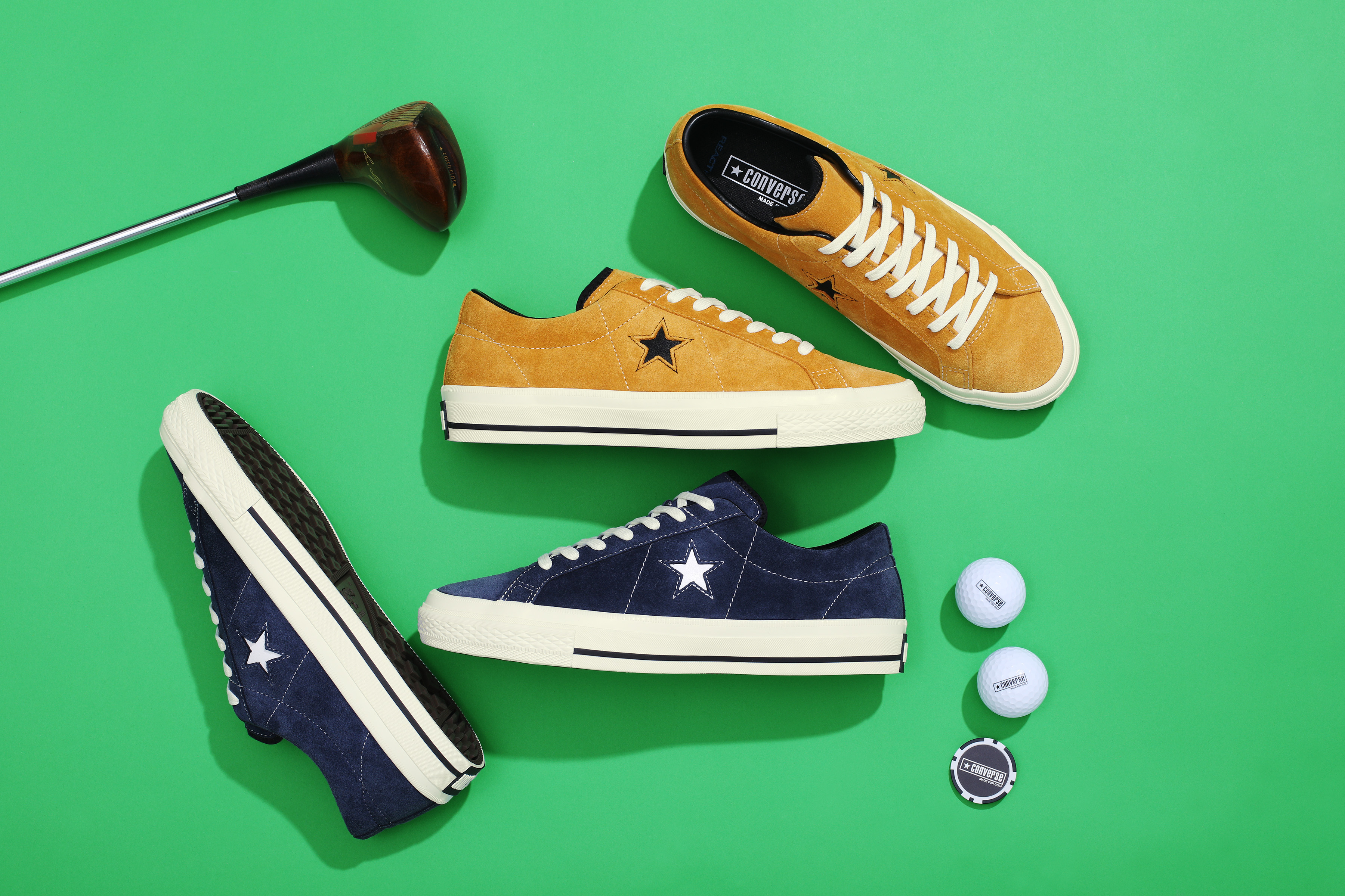 CONVERSE MADE FOR GOLFからスエードレザーを採用したONE STAR GFが