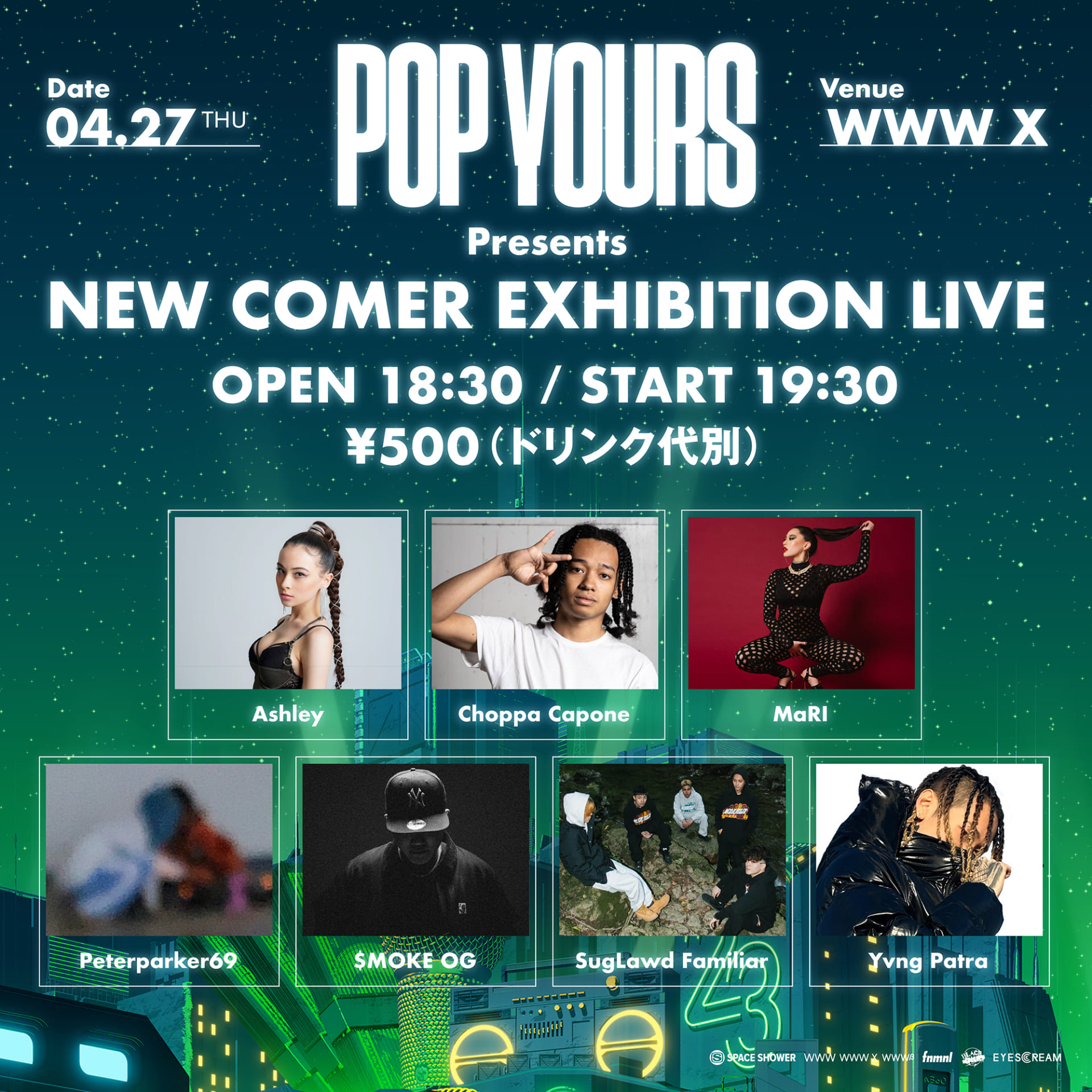 POPYOURS-newcomer_live_flyer-