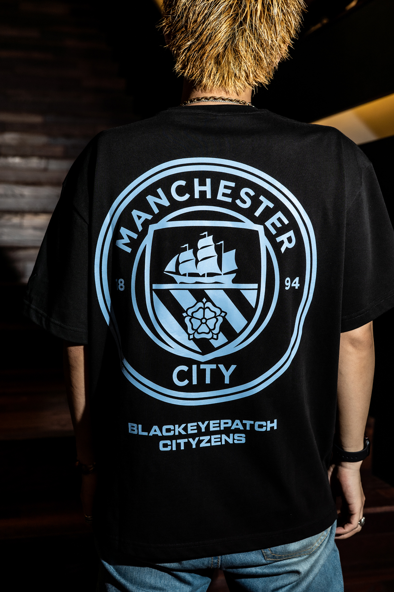 Black Eyepatch x Manchester City コラボtee