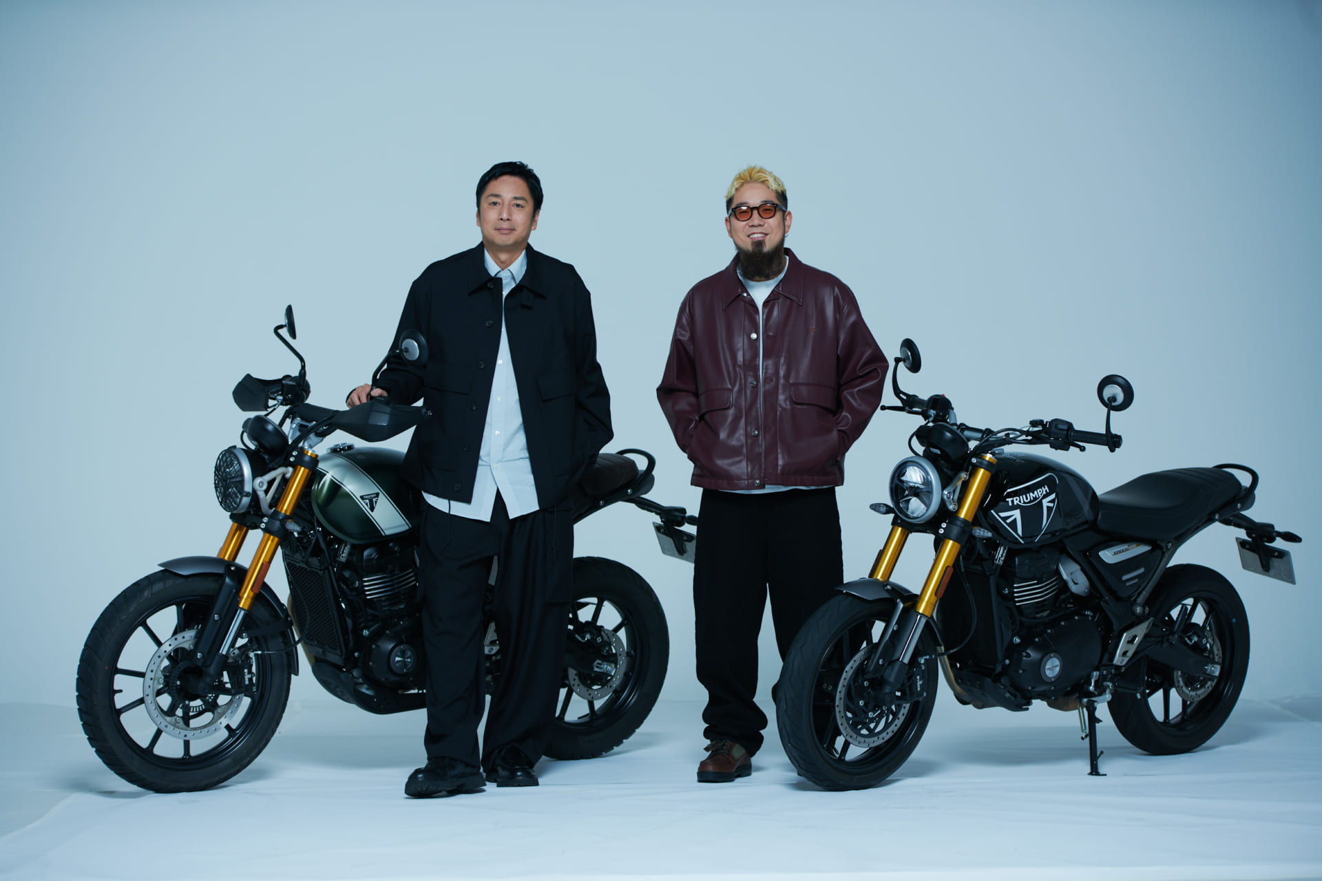 Talk Session: 徳井義実×FUJI（WANIMA）Triumphのバイクを前に考える
